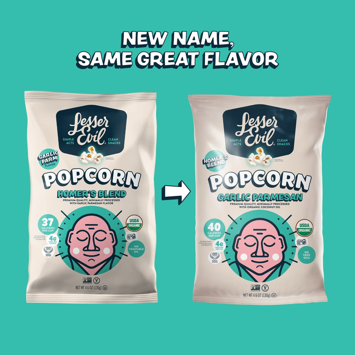 Garlic Parmesan Organic Popcorn