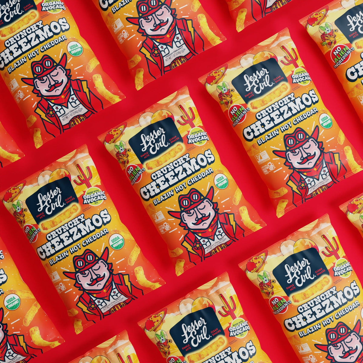 Blazin' Hot Cheddar Cheezmos