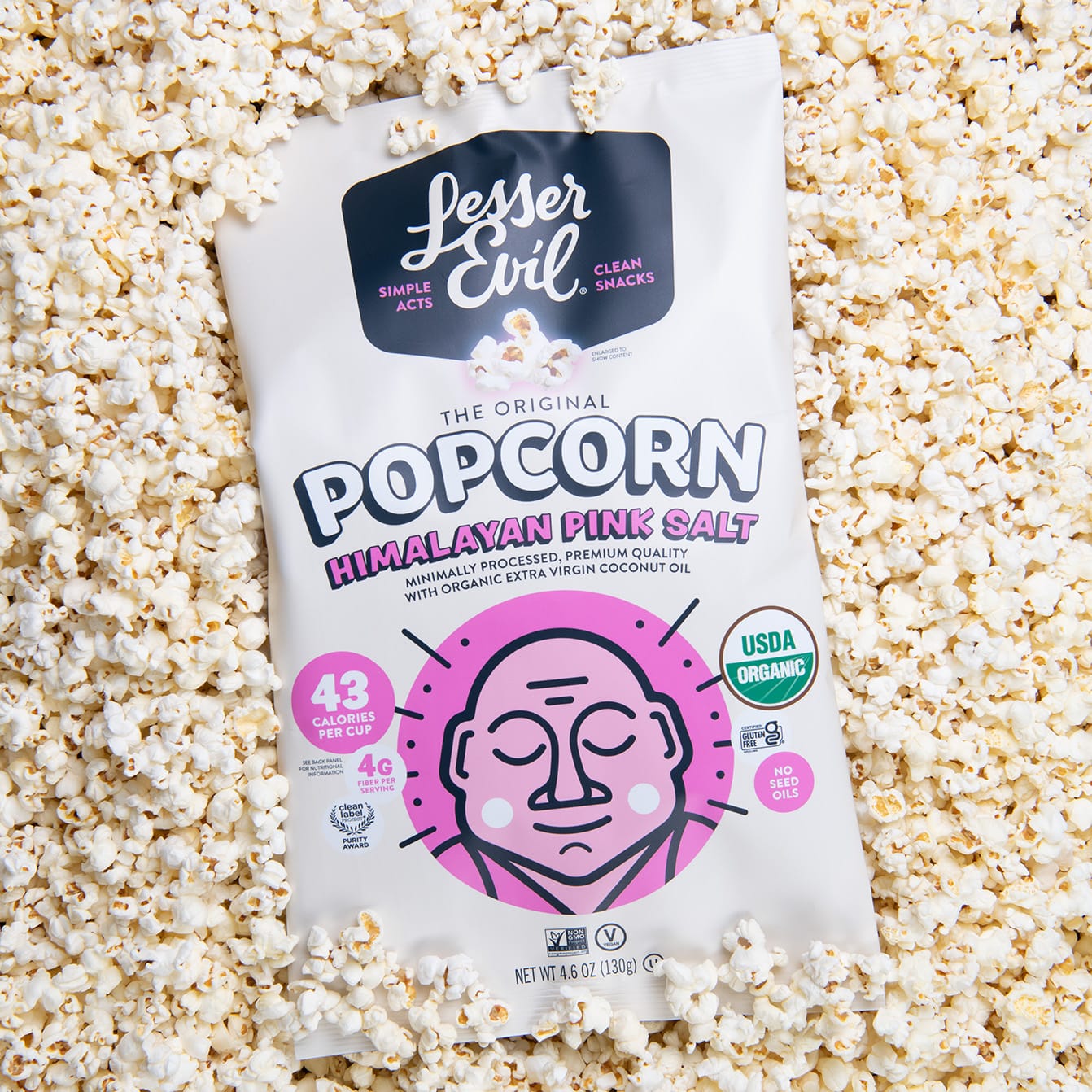 Himalayan Pink Salt Organic Popcorn