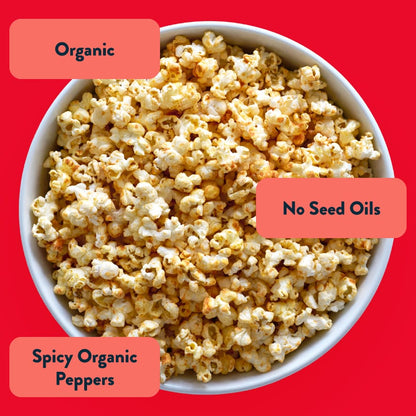 Fiery Hot Organic Popcorn
