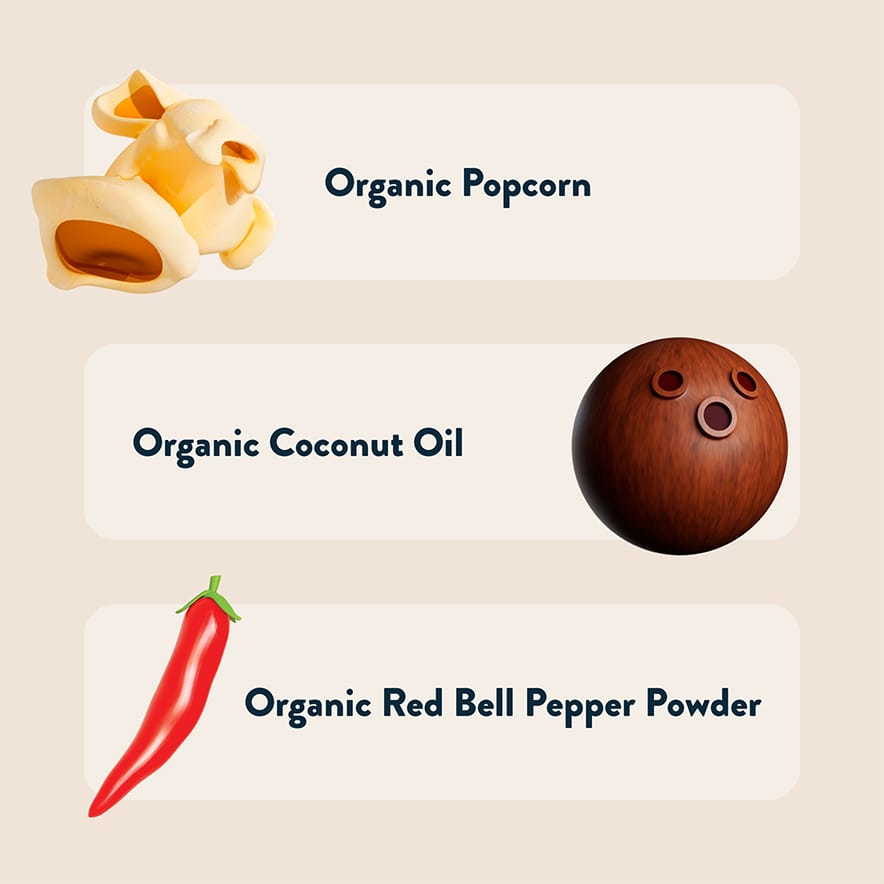 Fiery Hot Organic Popcorn