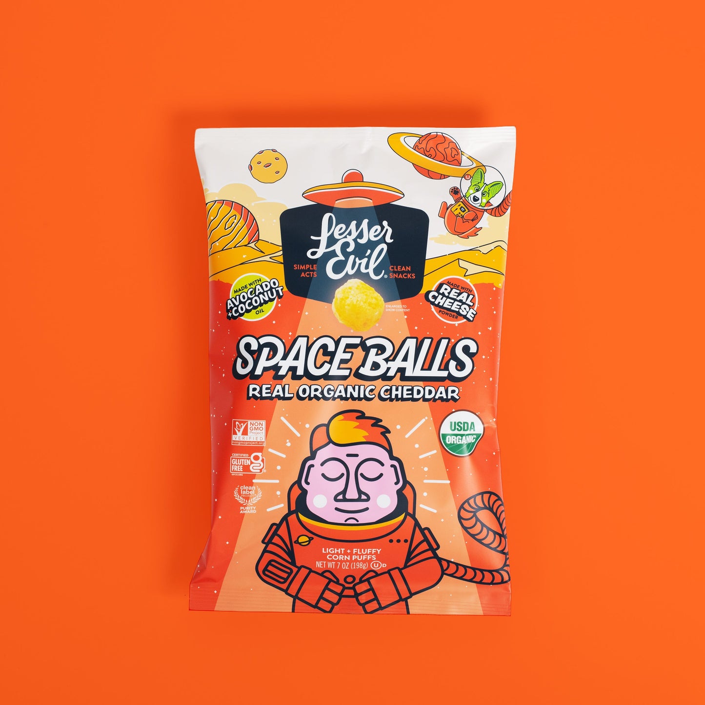 Real Organic Cheddar Space Balls